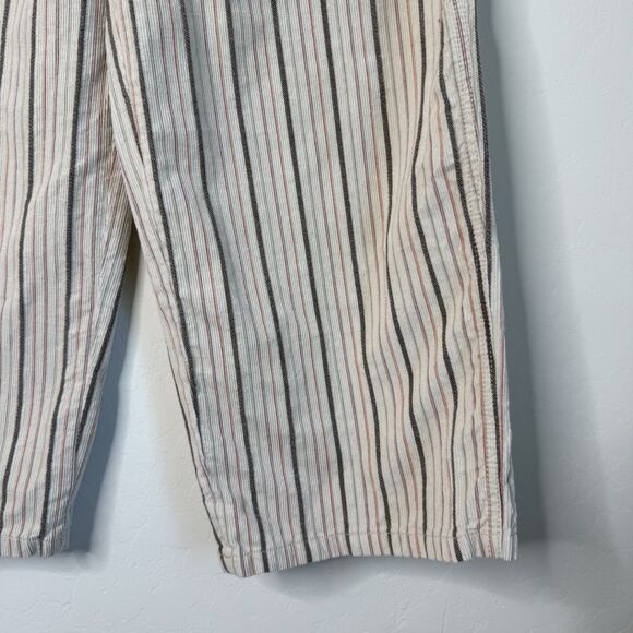Urban Outfitters Size 4 Striped Corduroy Pleated Front High Rise Cropped Trouser - Picture 3 of 16